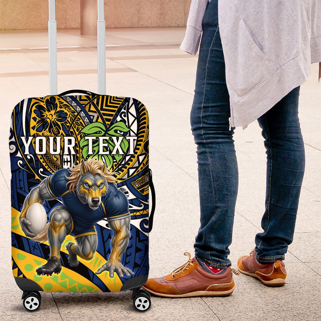 Personalised Parramatta Eels Luggage Cover Polynesian Tribal Art Style With Muscular Eel Mascot TS04 Personalised Parramatta Eels Luggage Cover Polynesian Tribal Art Style With Muscular Eel Mascot TS04