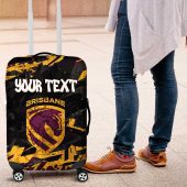 Personalized Brisbane Broncos Luggage Cover Graffiti Grunge Abstract Urban Street Style Design TS04