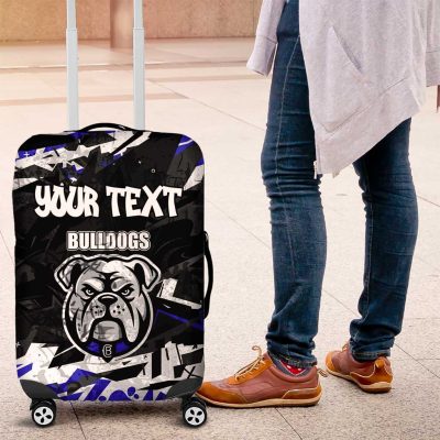 Personalized Canterbury-Bankstown Bulldogs Luggage Cover Graffiti Grunge Abstract Urban Street Style Design TS04