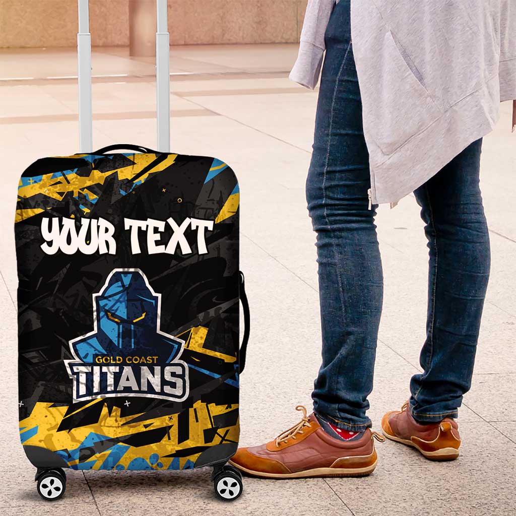 Personalized Gold Coast Titans Luggage Cover Graffiti Grunge Abstract Urban Street Style Design TS04 Personalized Gold Coast Titans Luggage Cover Graffiti Grunge Abstract Urban Street Style Design TS04