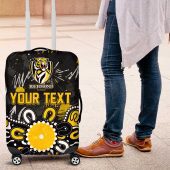 Personalized Richmond Tigers Luggage Cover Aboriginal Dot Painting Graffiti Style TS04