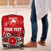 Personalized Sydney Swans Luggage Cover Aboriginal Dot Painting Graffiti Style TS04