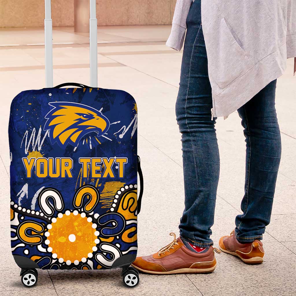 Personalized West Coast Eagles Luggage Cover Aboriginal Dot Painting Graffiti Style TS04 Personalized West Coast Eagles Luggage Cover Aboriginal Dot Painting Graffiti Style TS04