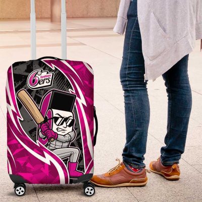 Sydney Sixers Luggage Cover Flaming Lightning Storm Geometric Sports Mascot Art TS04