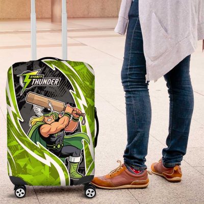 Sydney Thunder Luggage Cover Flaming Lightning Storm Geometric Sports Mascot Art TS04