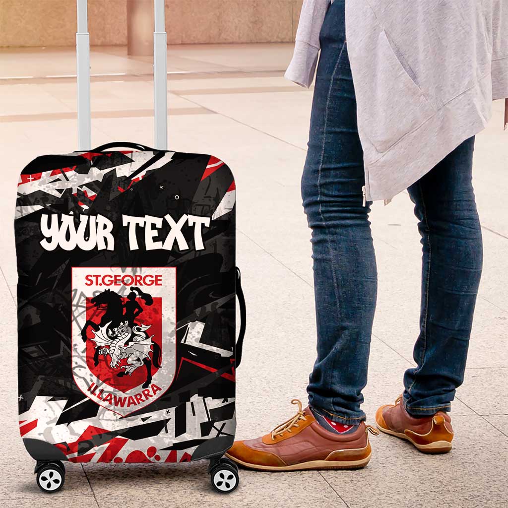 Personalized St. George Illawarra Dragons Luggage Cover Graffiti Grunge Abstract Urban Street Style Design TS04 Personalized St. George Illawarra Dragons Luggage Cover Graffiti Grunge Abstract Urban Street Style Design TS04