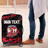 Personalized Sydney Roosters Luggage Cover Graffiti Grunge Abstract Urban Street Style Design TS04