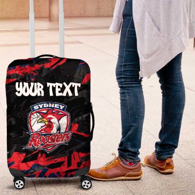 Personalized Sydney Roosters Luggage Cover Graffiti Grunge Abstract Urban Street Style Design TS04