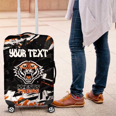 Personalized Wests Tigers Luggage Cover Graffiti Grunge Abstract Urban Street Style Design TS04