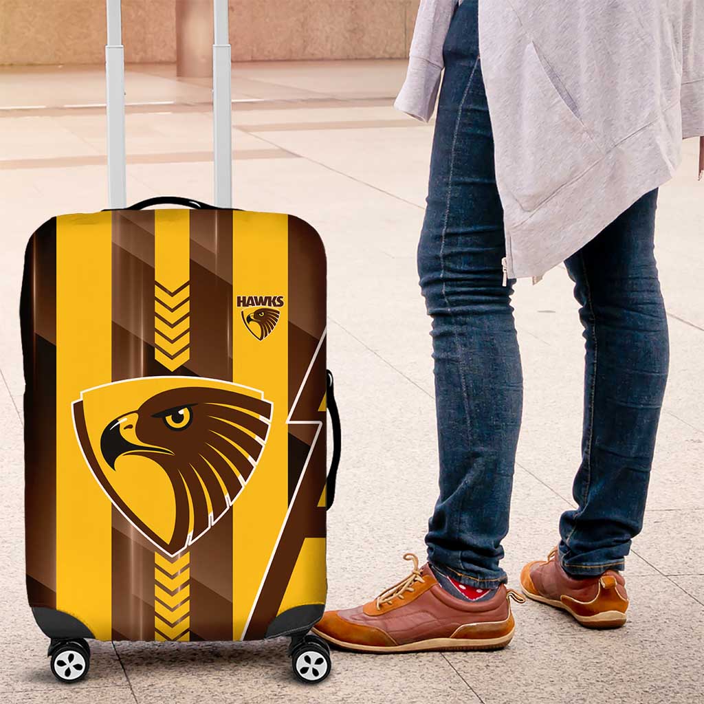Hawthorn Hawks Luggage Cover Modern Geometric Sports Graphic Style TS04 Hawthorn Hawks Luggage Cover Modern Geometric Sports Graphic Style TS04
