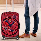 Melbourne Football Club Luggage Cover Indigenous Monochrome Dot Art Mascot Style TS04