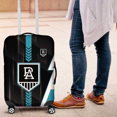 Port Adelaide Power Luggage Cover Modern Geometric Sports Graphic Style TS04