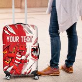 Personalized St. George Illawarra Dragons Luggage Cover Dynamic Lightning Mascot Rugby Australia TS04