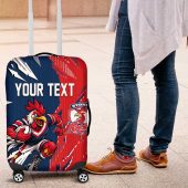 Personalized Sydney Roosters Luggage Cover Dynamic Lightning Mascot Rugby Australia TS04