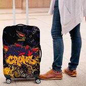 Adelaide Crows Luggage Cover Urban Graffiti Street Art - Bold Abstract Spray Paint TS04