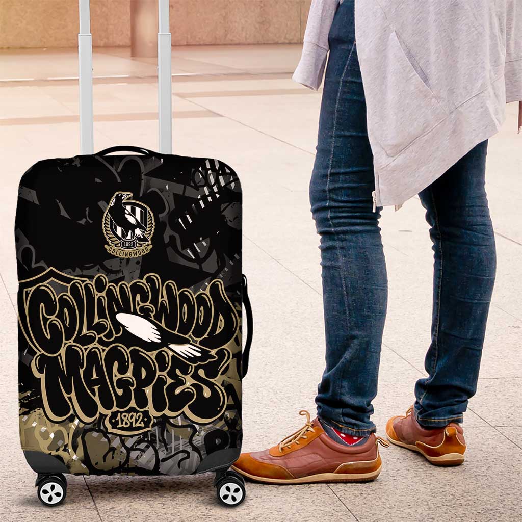 Collingwood Magpies Luggage Cover Urban Graffiti Street Art - Bold Abstract Spray Paint TS04 Collingwood Magpies Luggage Cover Urban Graffiti Street Art - Bold Abstract Spray Paint TS04