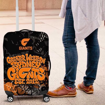 Greater Western Sydney Giants Luggage Cover Urban Graffiti Street Art - Bold Abstract Spray Paint TS04