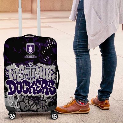 Fremantle Dockers Luggage Cover Urban Graffiti Street Art - Bold Abstract Spray Paint TS04