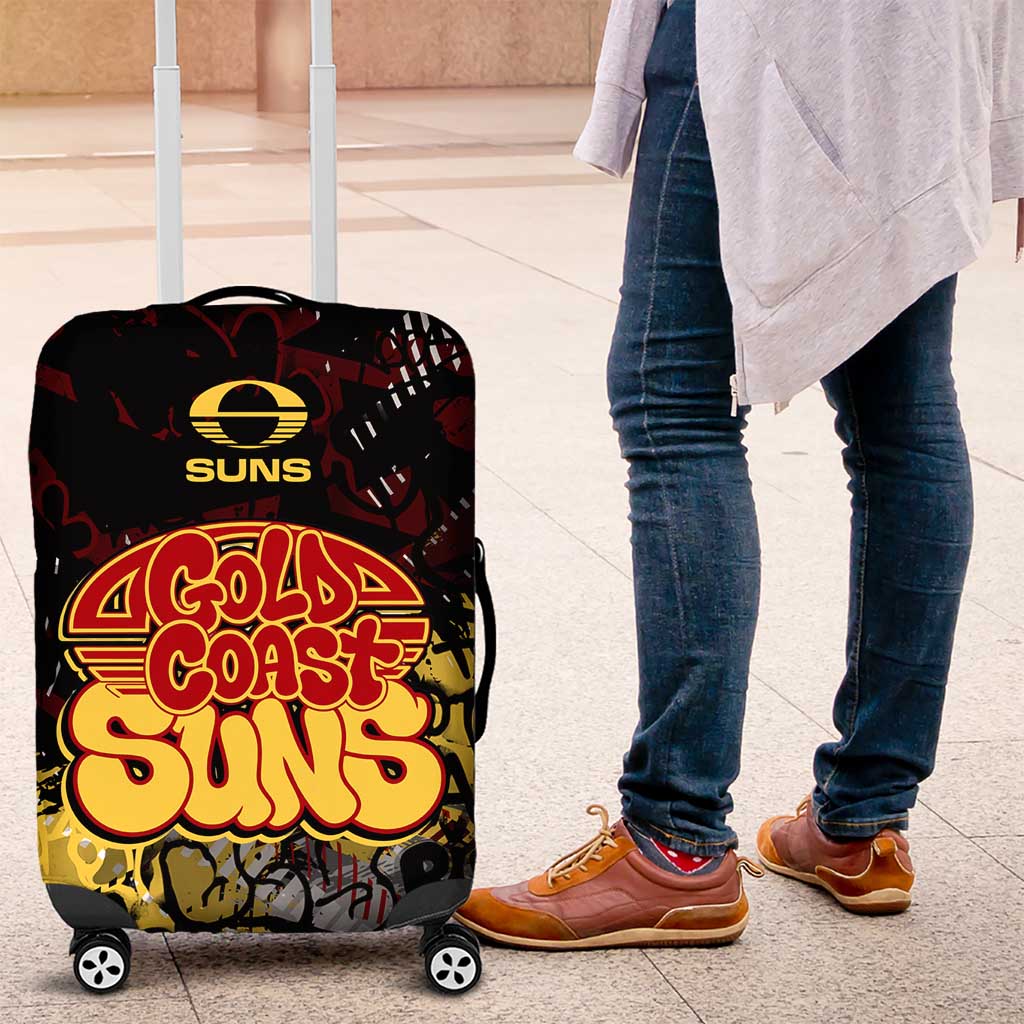 Gold Coast Suns Luggage Cover Urban Graffiti Street Art - Bold Abstract Spray Paint TS04 Gold Coast Suns Luggage Cover Urban Graffiti Street Art - Bold Abstract Spray Paint TS04