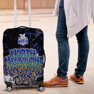 North Melbourne Kangaroos Luggage Cover Urban Graffiti Street Art - Bold Abstract Spray Paint TS04