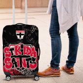 St Kilda Saints Luggage Cover Urban Graffiti Street Art - Bold Abstract Spray Paint TS04