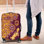 Brisbane Broncos NAIDOC Week 2026 Luggage Cover Aboriginal Lizard Dot Painting - 50 Years of Deadly TS04