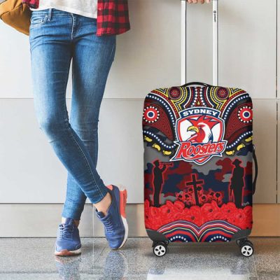 ANZAC Day Sydney Roosters Luggage Cover Military Memorial Aboriginal