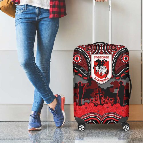 ANZAC Day St George Illawarra Dragons Luggage Cover Military ANZAC Day St George Illawarra Dragons Luggage Cover Military