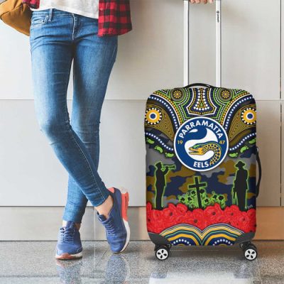 ANZAC Day Parramatta Eels Luggage Cover Military Memorial Aboriginal