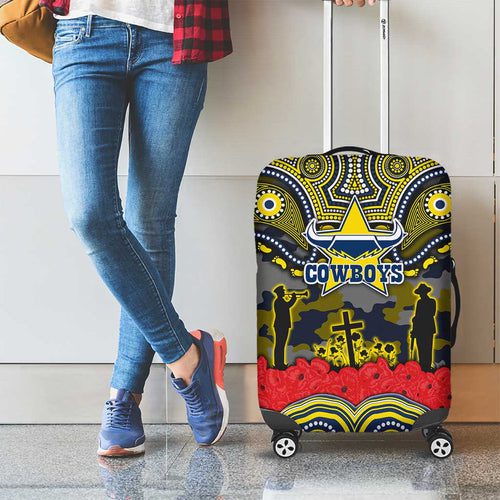 ANZAC Day North Queensland Cowboys Luggage Cover Military ANZAC Day North Queensland Cowboys Luggage Cover Military
