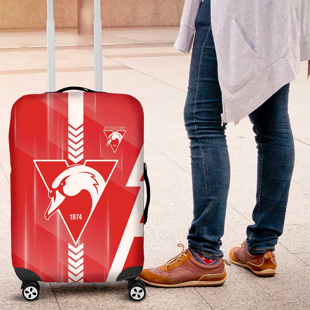 Sydney Swans Luggage Cover Modern Geometric Sports Graphic Style TS04 Sydney Swans Luggage Cover Modern Geometric Sports Graphic Style TS04