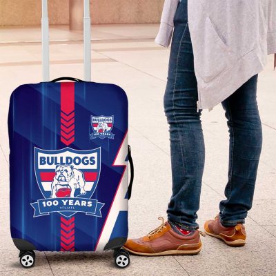 Western Bulldogs Luggage Cover Modern Geometric Sports Graphic Style TS04