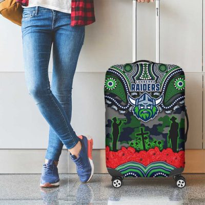 ANZAC Day Canberra Raiders Luggage Cover Military Memorial Aboriginal