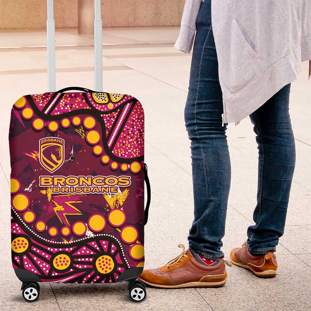 Brisbane Broncos Luggage Cover Aboriginal Pattern with Graffiti Style Design TS04 Brisbane Broncos Luggage Cover Aboriginal Pattern with Graffiti Style Design TS04