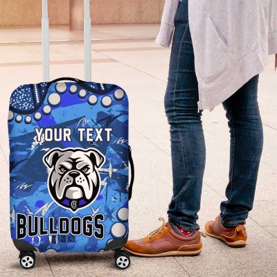 Personalized Canterbury-Bankstown Bulldogs Luggage Cover Aboriginal Pattern with Graffiti Style Design TS04