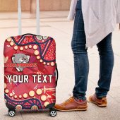 Personalized Dolphins Rugby Luggage Cover Aboriginal Pattern with Graffiti Style Design TS04