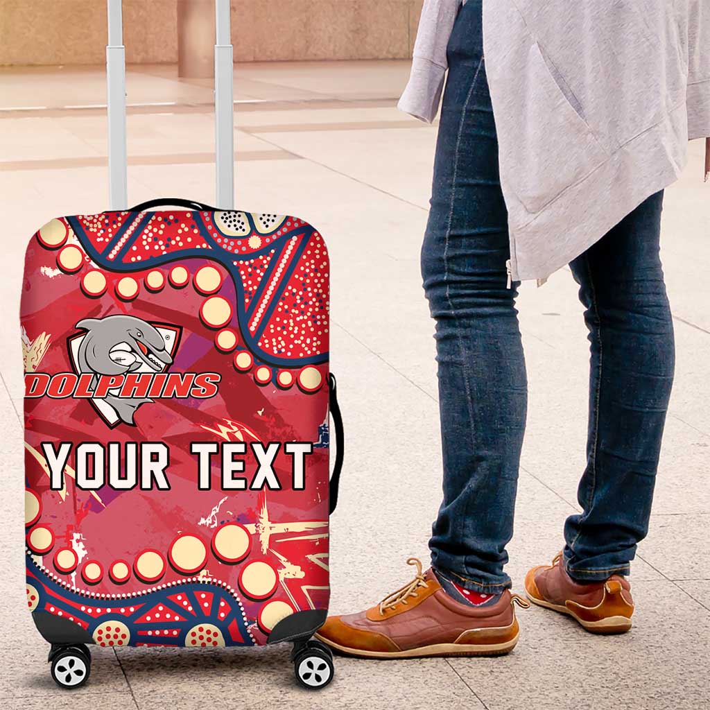 Personalized Dolphins Rugby Luggage Cover Aboriginal Pattern with Graffiti Style Design TS04 Personalized Dolphins Rugby Luggage Cover Aboriginal Pattern with Graffiti Style Design TS04
