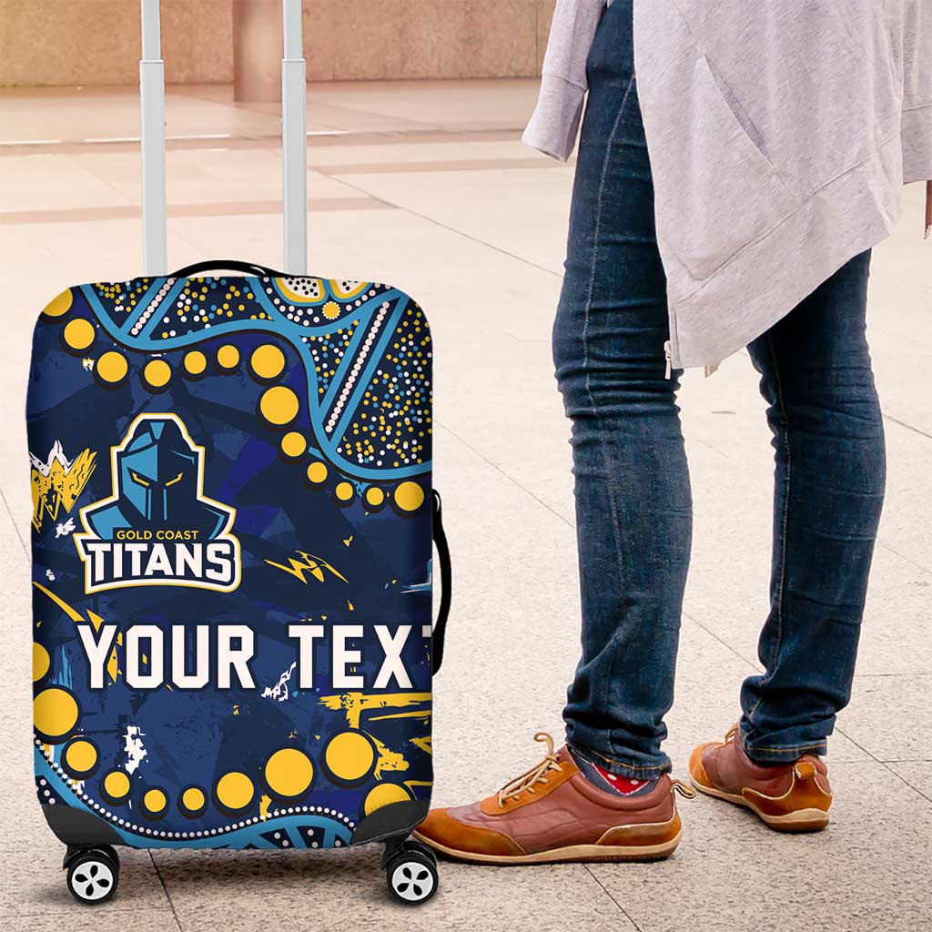 Personalized Gold Coast Titans Luggage Cover Aboriginal Pattern with Graffiti Style Design TS04 Personalized Gold Coast Titans Luggage Cover Aboriginal Pattern with Graffiti Style Design TS04