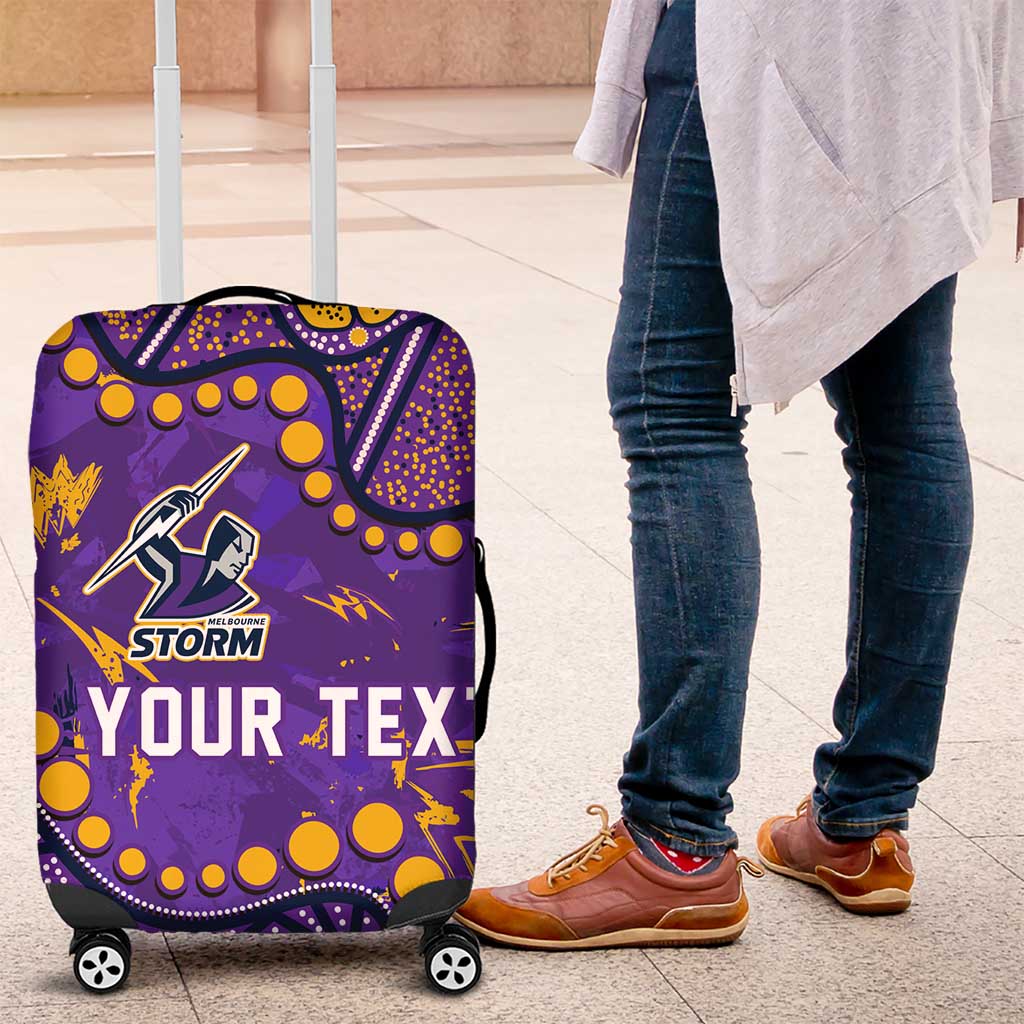 Personalized Melbourne Storm Luggage Cover Aboriginal Pattern with Graffiti Style Design TS04 Personalized Melbourne Storm Luggage Cover Aboriginal Pattern with Graffiti Style Design TS04