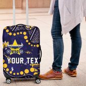 Personalized North Queensland Cowboys Luggage Cover Aboriginal Pattern with Graffiti Style Design TS04