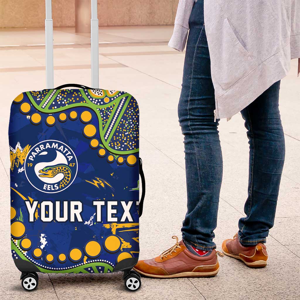 Personalized Parramatta Eels Luggage Cover Aboriginal Pattern with Graffiti Style Design TS04 Personalized Parramatta Eels Luggage Cover Aboriginal Pattern with Graffiti Style Design TS04