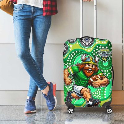 Canberra Raiders Luggage Cover Aboriginal Dot Pattern