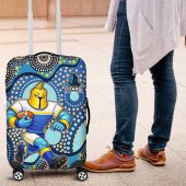 Gold Coast Titans Luggage Cover Aboriginal Dot Pattern