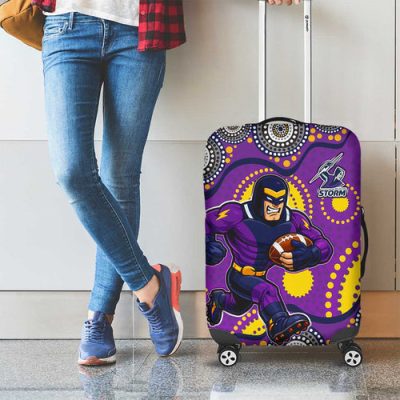 Melbourne Storm Luggage Cover Aboriginal Dot Pattern