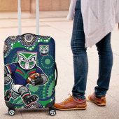 New Zealand Warriors Luggage Cover Aboriginal Dot Pattern