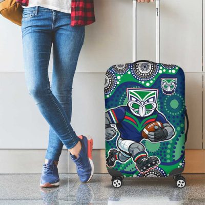 New Zealand Warriors Luggage Cover Aboriginal Dot Pattern