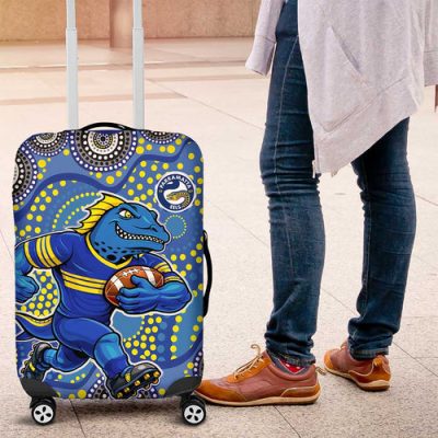 Parramatta Eels Luggage Cover Aboriginal Dot Pattern