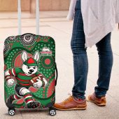 South Sydney Rabbitohs Luggage Cover Aboriginal Dot Pattern