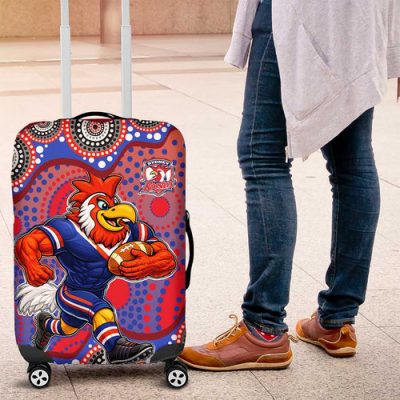 Sydney Roosters Luggage Cover Aboriginal Dot Pattern