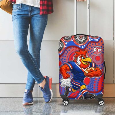 Sydney Roosters Luggage Cover Aboriginal Dot Pattern